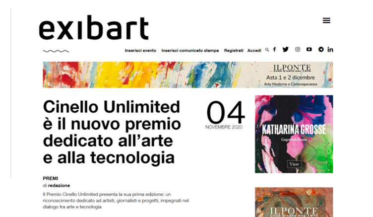 Cinello Unlimited è il nuovo premio dedicato all’arte e alla tecnologia